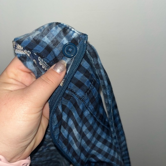 MAEVE by Anthropologie Avryl Bleached High Waisted Pants in Blue & Black Size 4 - Picture 8 of 14